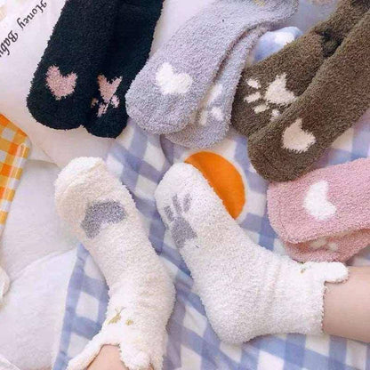 Add a playful touch to your sock collection with the fluffy and cute Fluffy Cat Socks