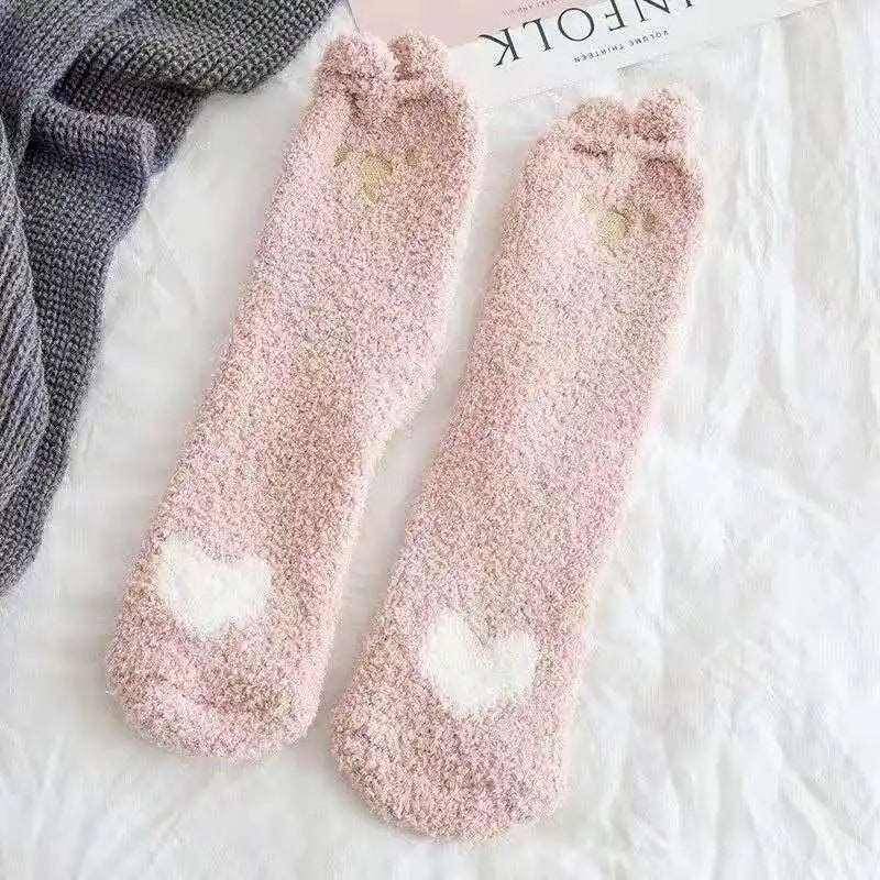 Fluffy Cat Socks designed to offer warmth and comfort while adding personality to your wardrobe