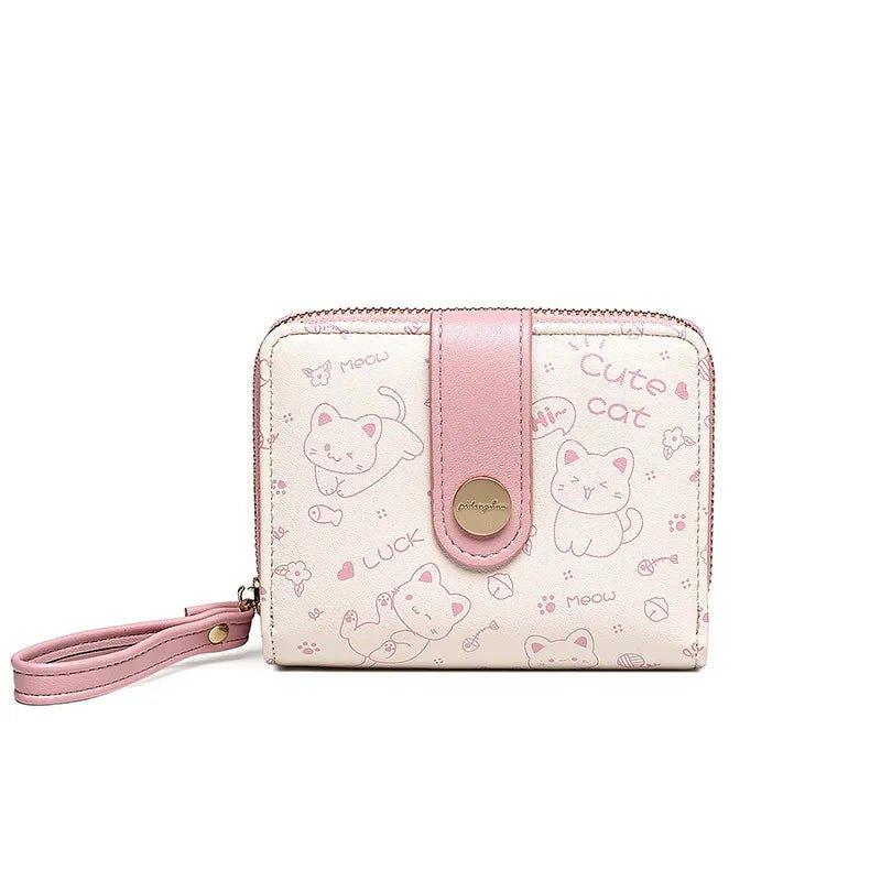 Show off your love for cats and the lucky cat charm with this delightful and functional purse