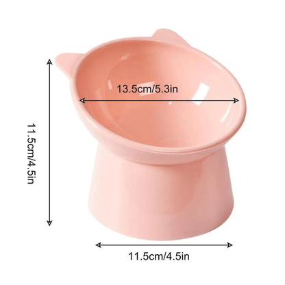 Practical Tilted Cat Food Bowl, ideal for cats of all ages and sizes.