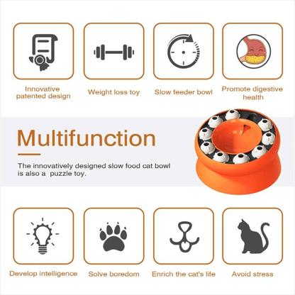 Challenging Push Puzzle Feeder to reduce boredom and prevent overeating.