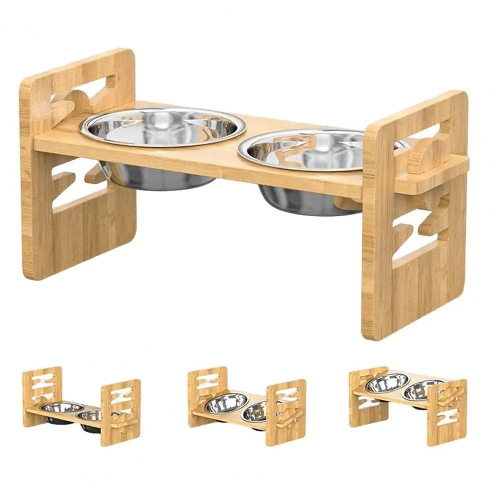 Durable Raised Cat Feeding Station, perfect for improving your cat’s posture while eating.