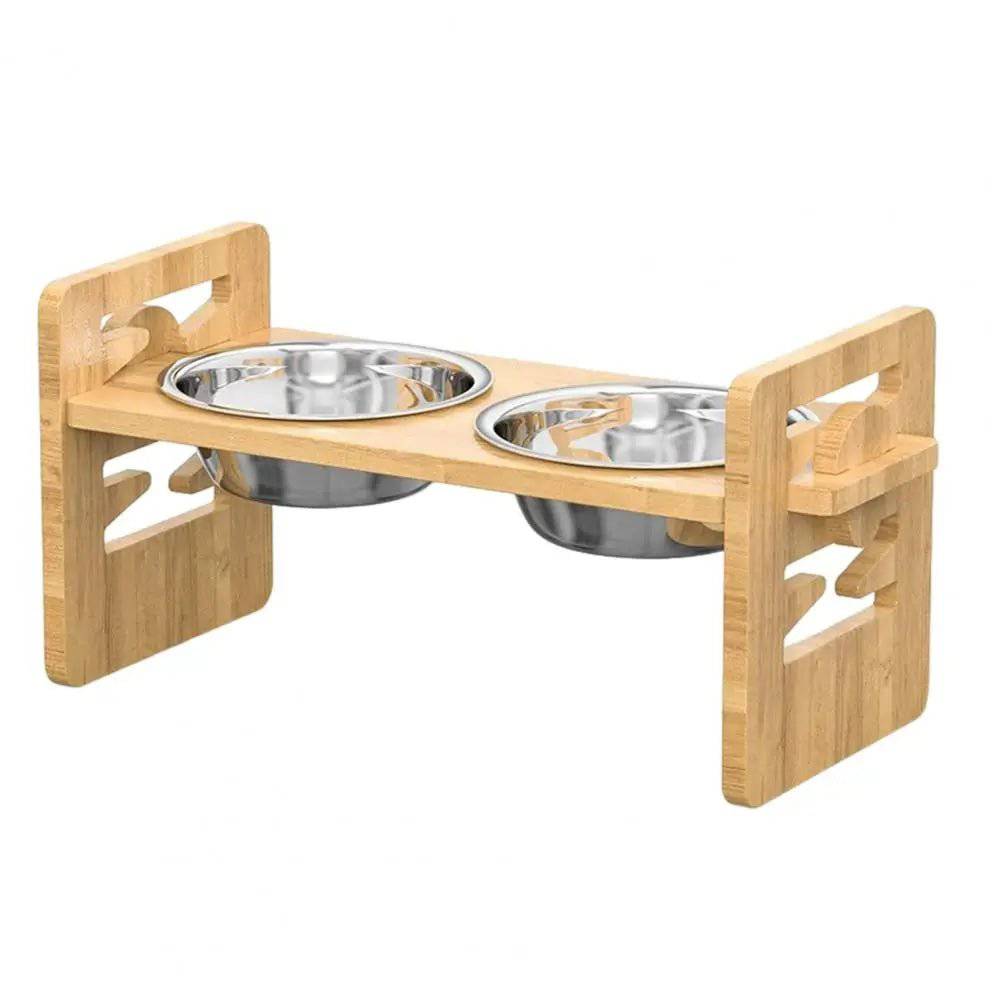 Stylish and practical Raised Cat Feeding Station, ideal for all cat breeds.