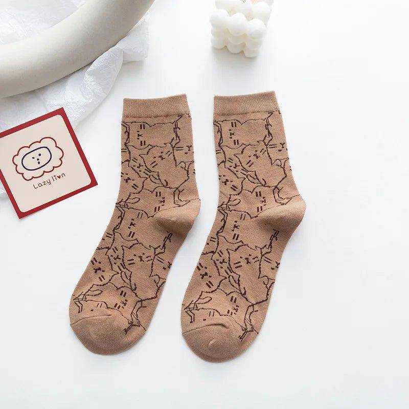 Perfect for cat lovers, the Kawaii Cat Socks are a fun way to express your personality and love for felines