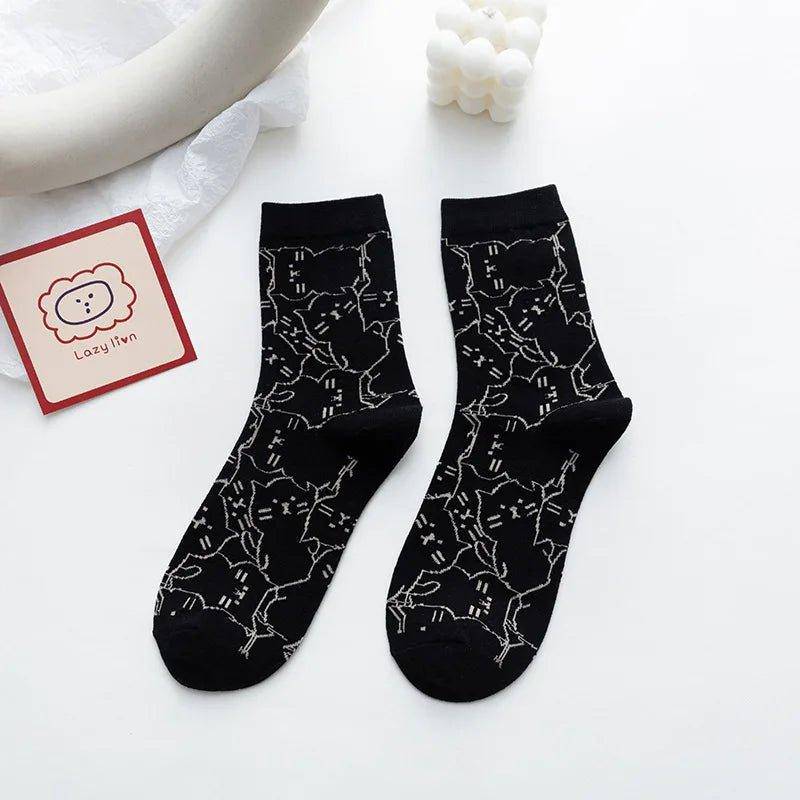 Perfect as a gift, the Kawaii Cat Socks make a thoughtful and cute present for any cat enthusiast