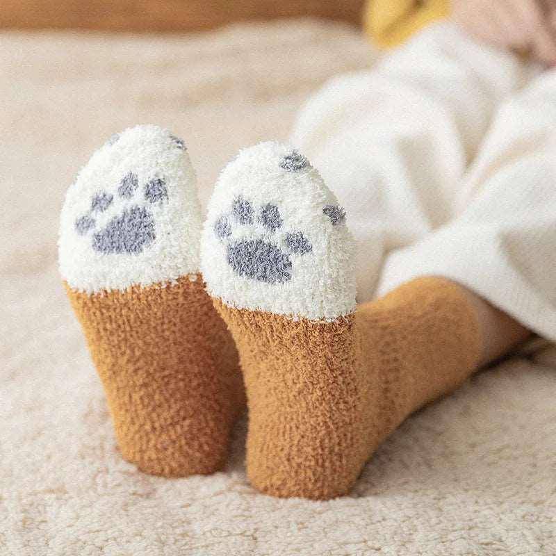 Add a cute and whimsical touch to your sock collection with these cozy Cat Paw Socks