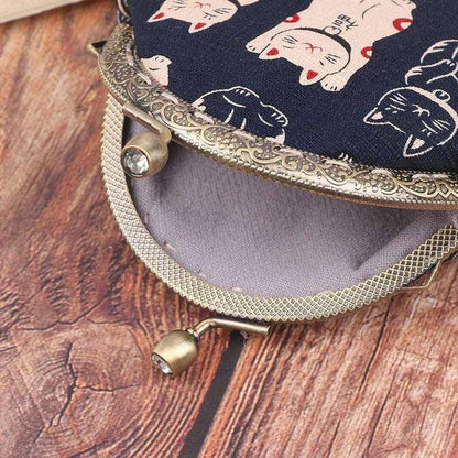 Add a touch of cultural elegance to your accessories with the unique Chinese Cat Purse