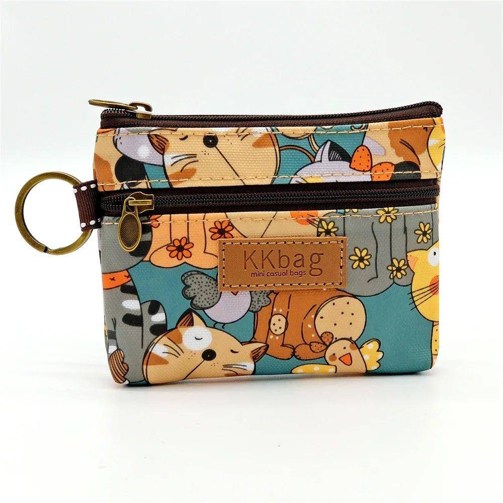 Crafted from durable materials, the Printed Cat Purse offers both style and long-lasting wear