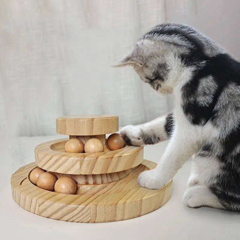 The Wooden Cat Toy is designed to stimulate your cat’s hunting instincts with movement and texture