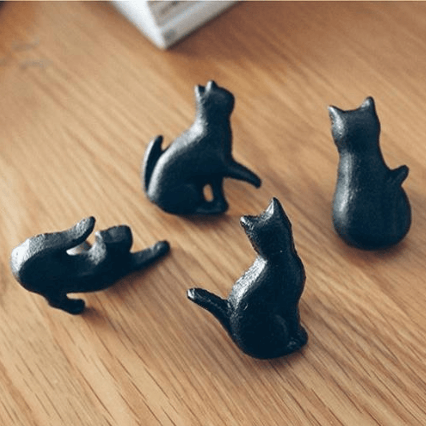 Elegant Black Cat Door Knobs with a sleek and stylish feline design.