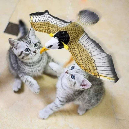 Flying Bird Cat Toy featuring a bird-shaped design that flutters and moves to captivate your cat's attention