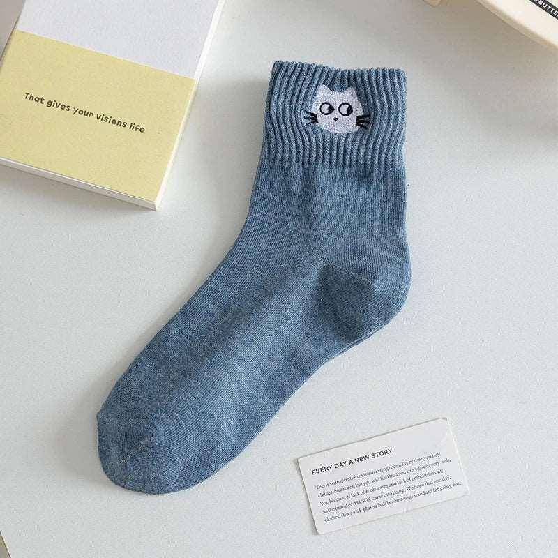 The Funny Cat Socks are ideal for lounging or adding a fun, casual touch to any outfit