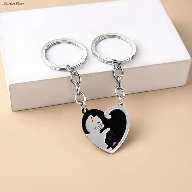 Black Cat Keyring designed with a sleek and stylish black cat charm