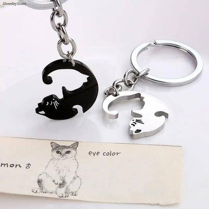 Perfect gift for cat lovers, this Black Cat Keyring adds charm to your keys