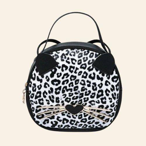 The Cattitude Cat Bag brings energy and charm to your wardrobe with its playful feline theme