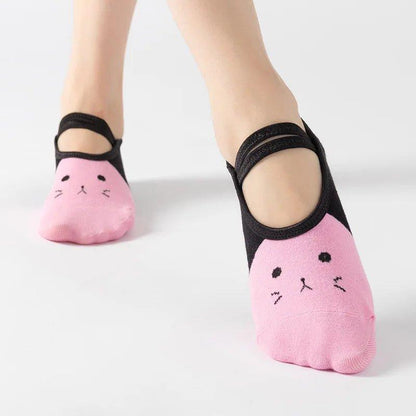 Add a playful touch to your yoga routine with the cute and functional Bandage Yoga Cat Socks