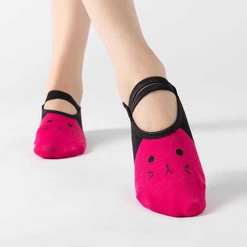 The Bandage Yoga Cat Socks combine flexibility and comfort, designed to provide grip and warmth during your practice