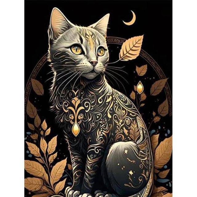 Create a charming cat-themed decoration with the Black Cat Mosaic Kit