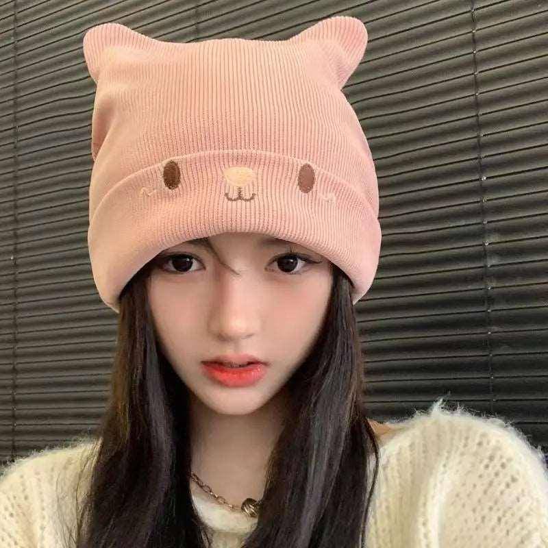 Cartoon Cat Ears Hat designed with exaggerated, fun ears and bright colors to add character to any casual outfit