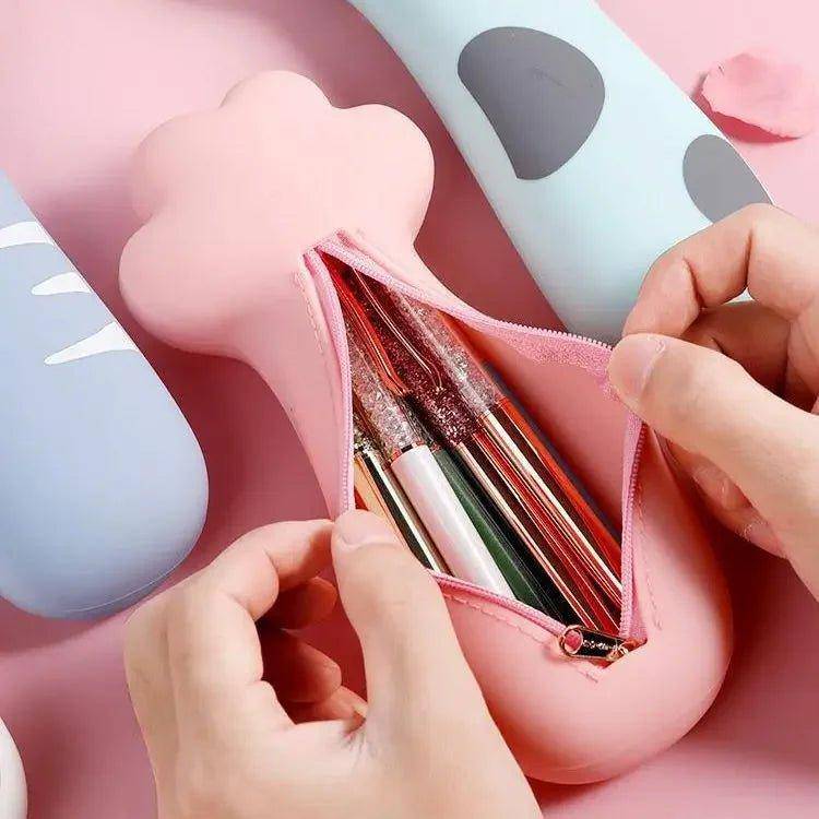 Add a touch of whimsy to your desk or school supplies with the adorable Cat Paw Pencil Case