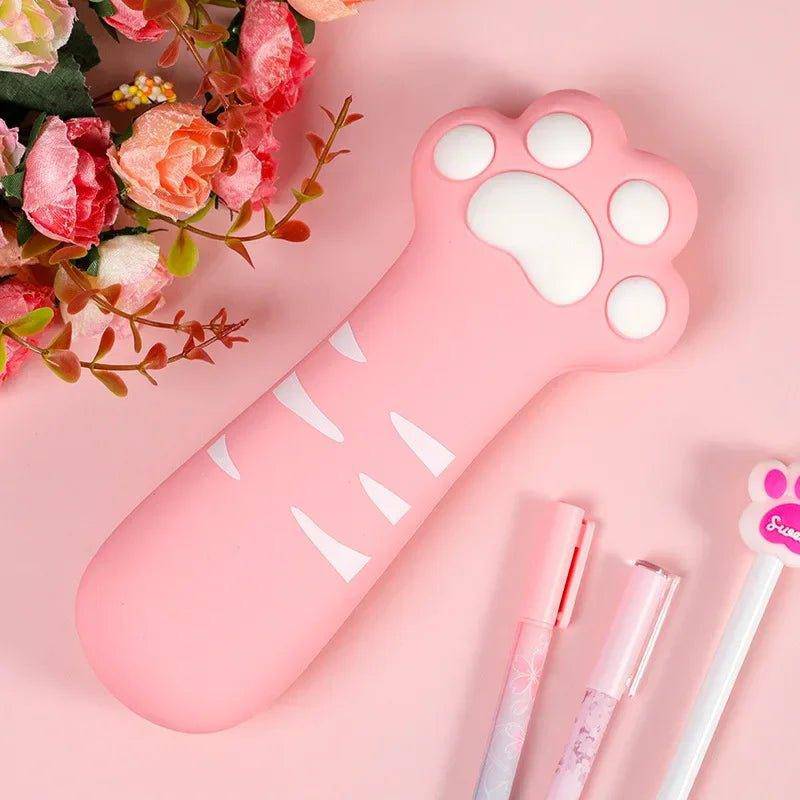 Show off your love for cats with this charming and practical Cat Paw Pencil Case