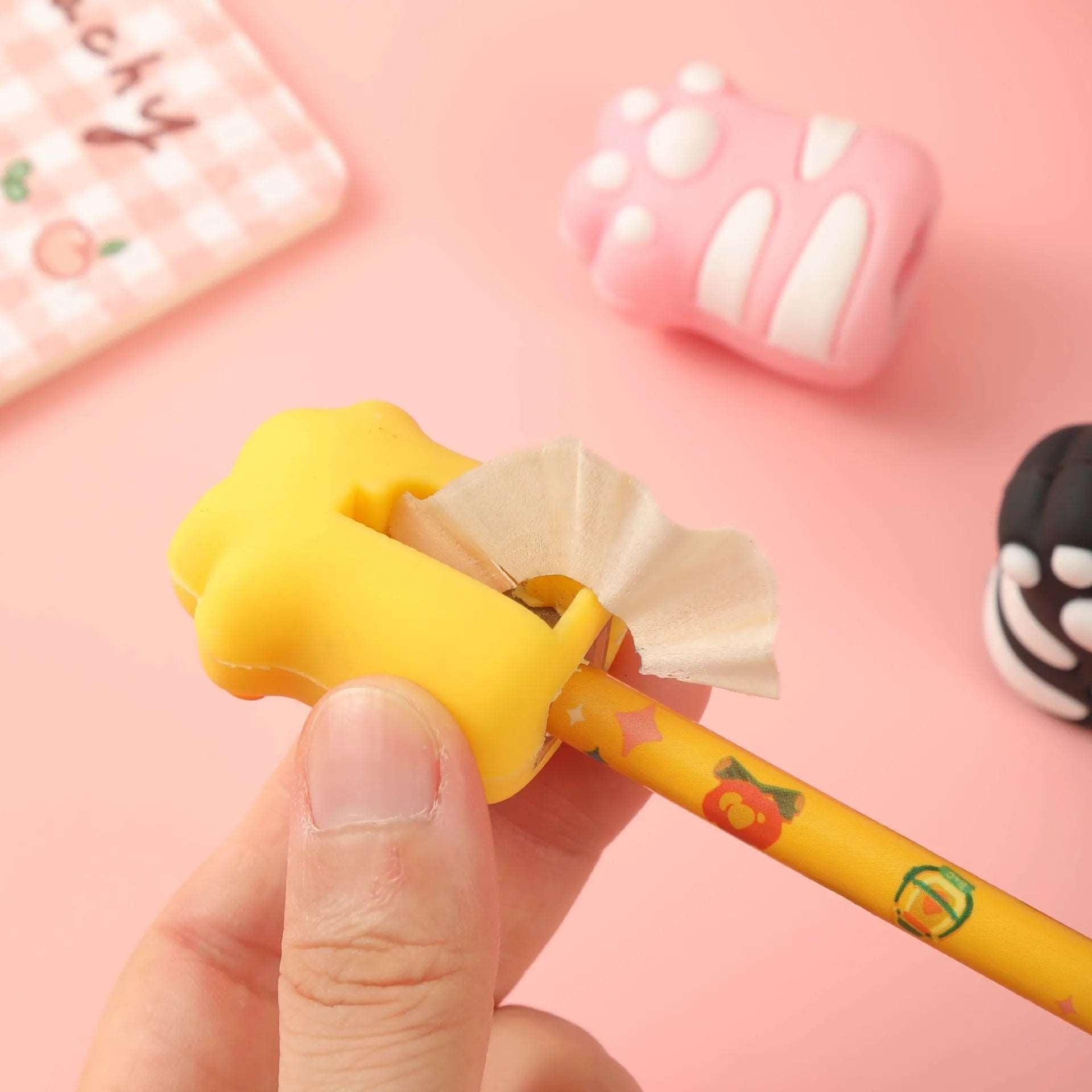 Add a touch of cuteness to your stationery collection with the fun and functional Kawaii Cat Pencil Sharpener