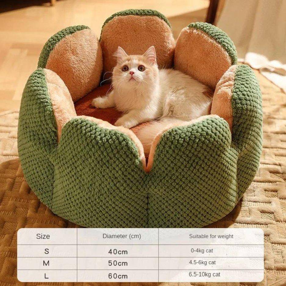 Small Cat Bed designed to fit into smaller spaces while giving your cat a cozy retreat to relax in