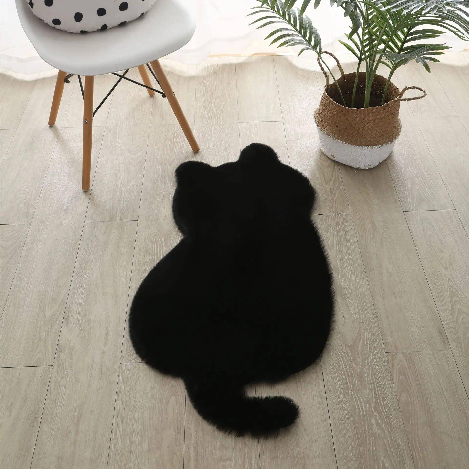 Designed for both comfort and visual appeal, the Plush Cat Rug is perfect for creating a welcoming, warm atmosphere