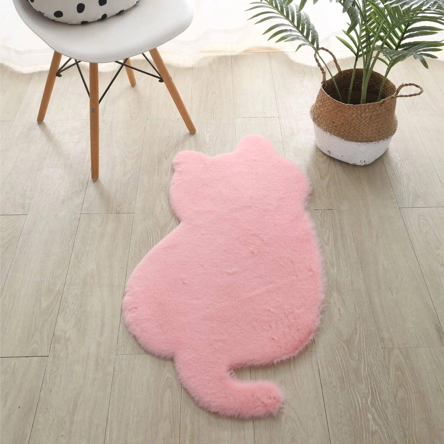 Plush Cat Rug designed to add a cute and fun element to your bedroom, living room, or nursery