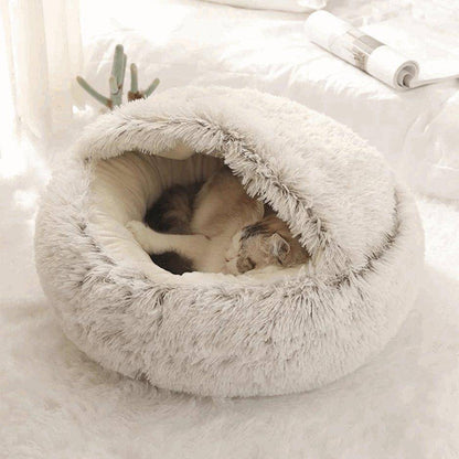 Furry Warm Pet Nest featuring a soft, plush design to provide ultimate comfort and warmth for your furry friend