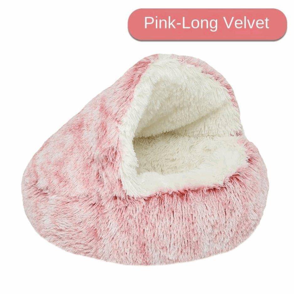 Furry Warm Pet Nest designed to support your pet's body and joints, offering relief and comfort for naps and rest periods