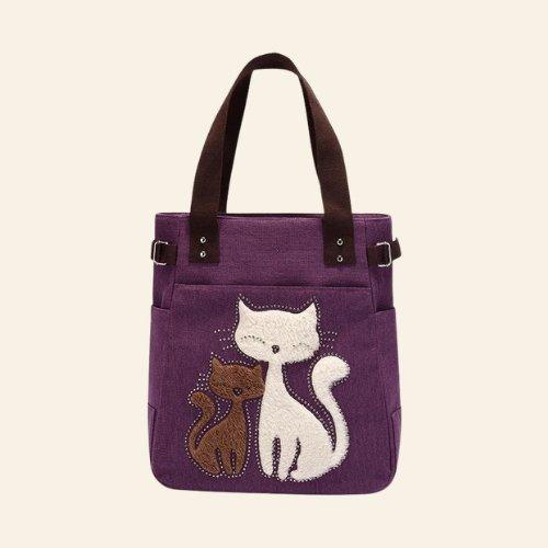 Soulmates Cat Bag featuring a heartwarming design with two cats side by side, symbolizing love and connection