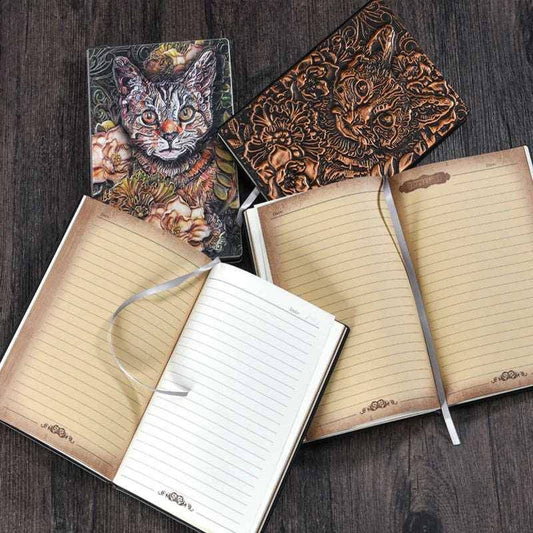 Feline Flower Notepad featuring a cute cat design surrounded by vibrant flowers for a whimsical touch