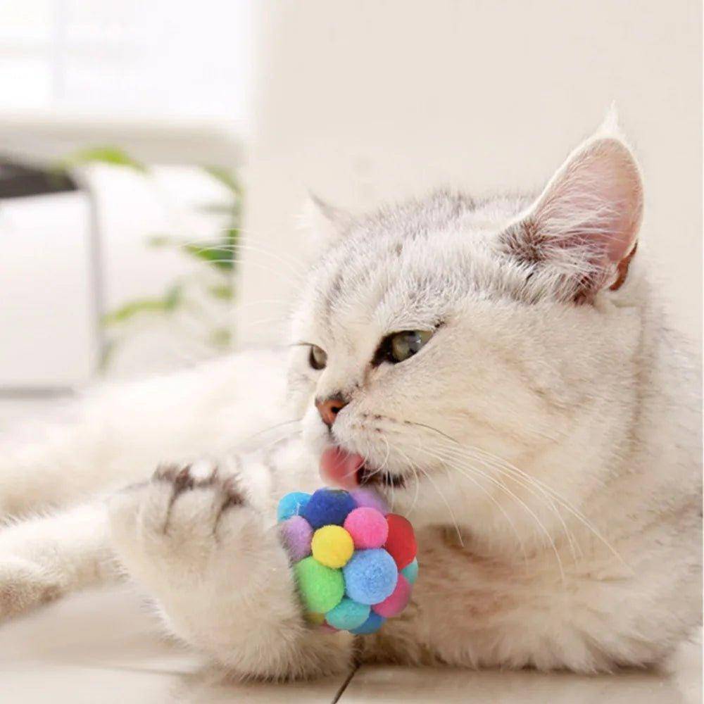 Cat Ball Toy featuring a lightweight design that rolls and bounces, providing endless entertainment for your feline