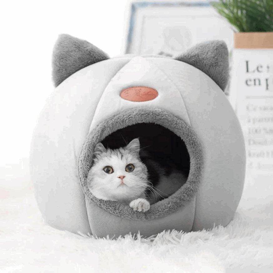 Cat Cave Bed | Anxiety Reducing Pet Bed | Soft and Warm – Feline Fancy