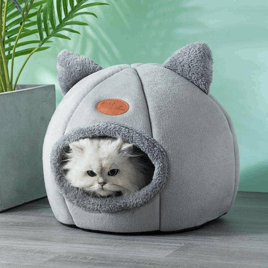Cat Cave Bed | Anxiety Reducing Pet Bed | Soft and Warm – Feline Fancy
