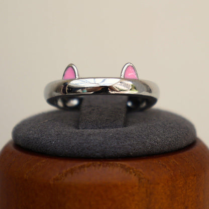 Kitty Ears Cat Ring featuring an adorable design with subtle cat ear accents for a playful look