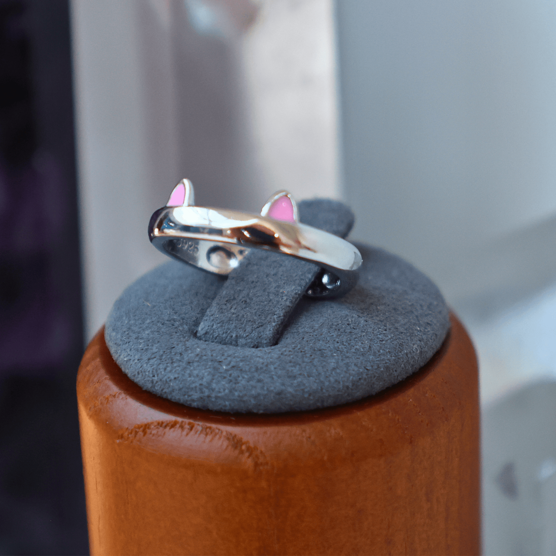 The Kitty Ears Cat Ring combines minimalist design with an unmistakable cat-inspired silhouette