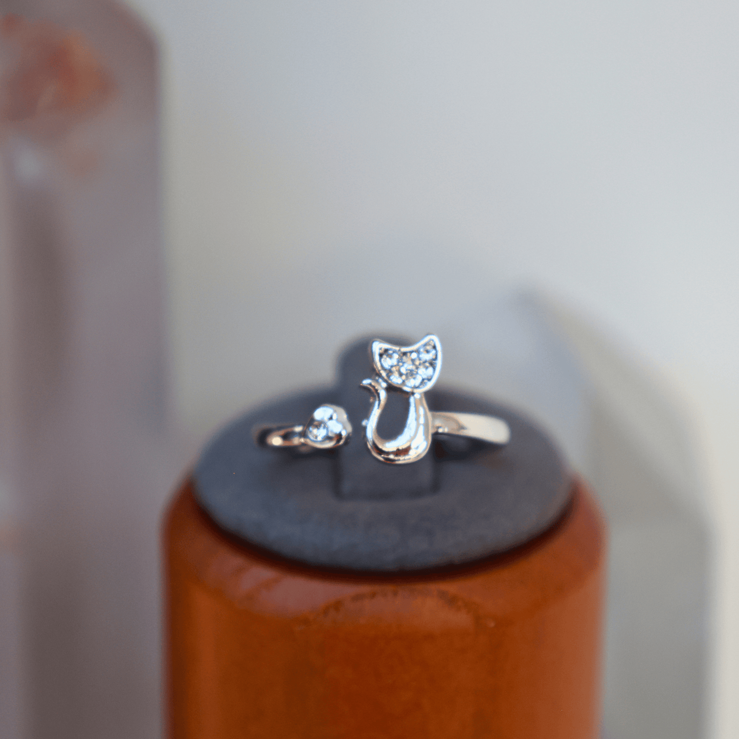 The Marie Cat Ring combines classic style with a timeless cat motif for a chic accessory