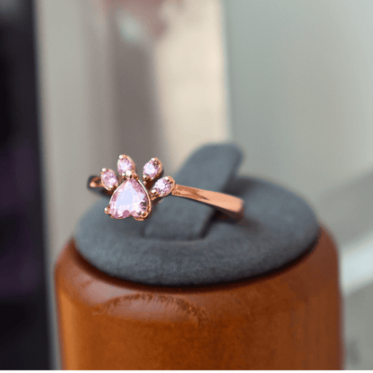 Add a touch of sweetness to your collection with the adorable Pink Beans Cat Ring