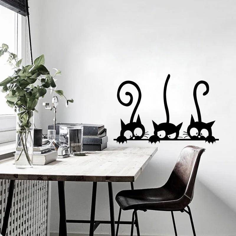 Create a fun and unique atmosphere with this stylish Black Cat Wall Sticker