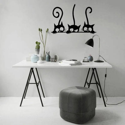 Bring character to your walls with this charming Black Cat Wall Sticker design