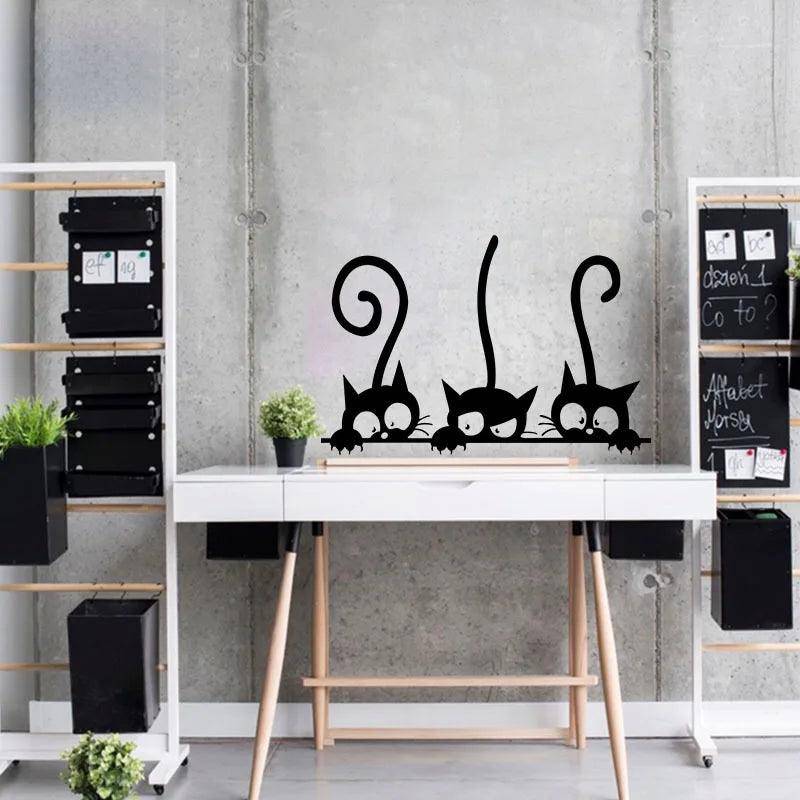 Black Cat Wall Sticker perfect for adding a playful touch to any room décor