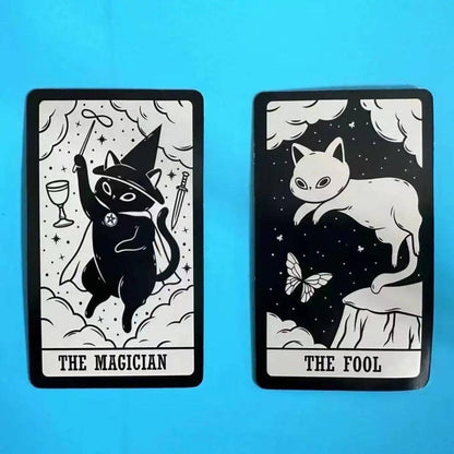 Unique Black Cat Tarot Cards, a thoughtful gift for those who love cats and the mystical arts.