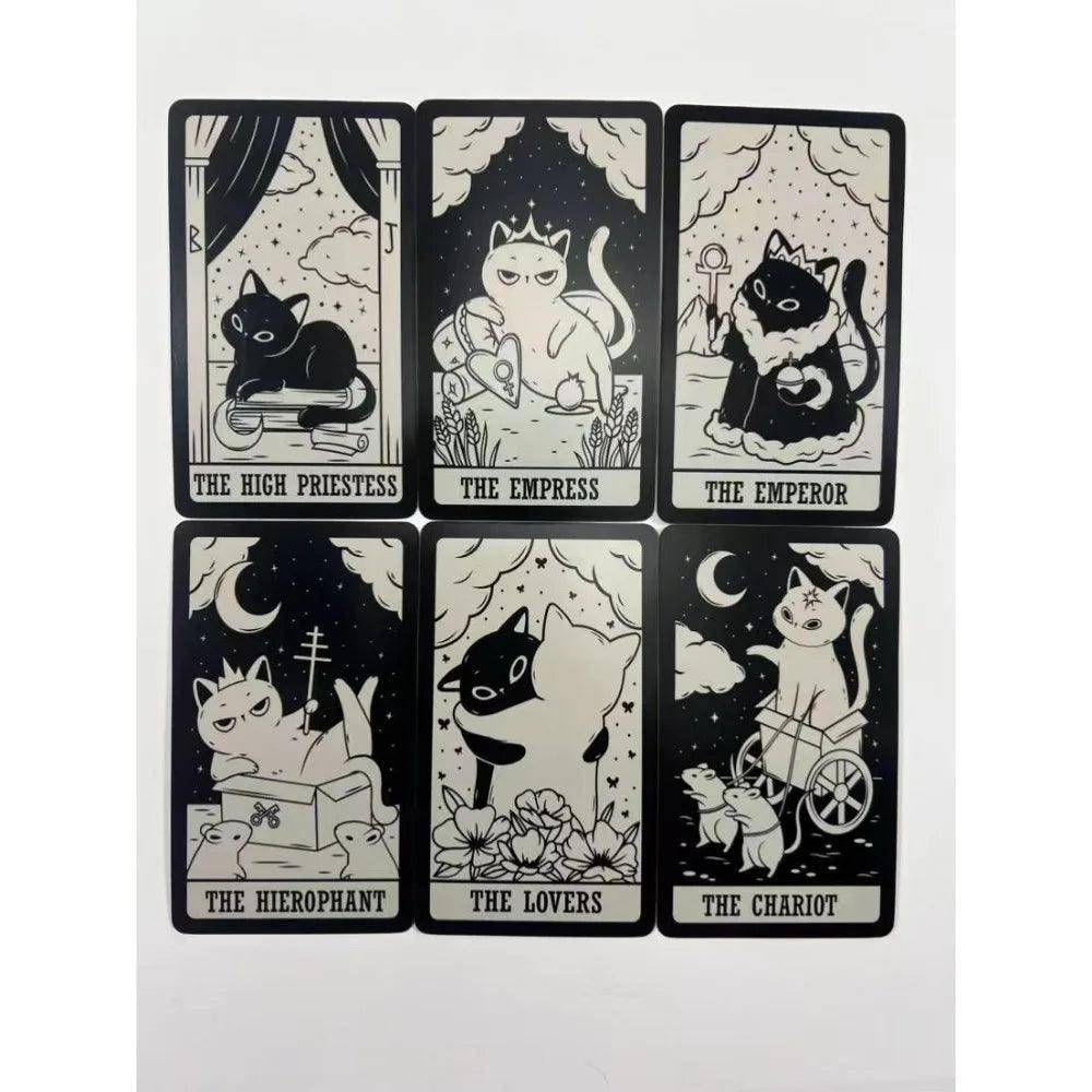 Durable Black Cat Tarot Cards made from high-quality, long-lasting materials.