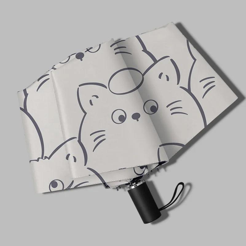 Waterproof Black Cat Umbrella designed to keep you dry in style.