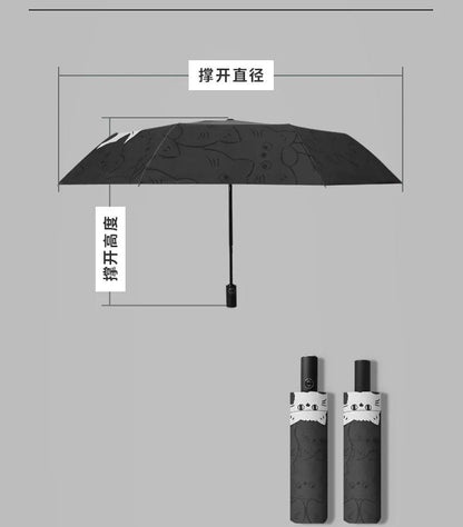 Adorable Black Cat Umbrella, a thoughtful gift for cat lovers.