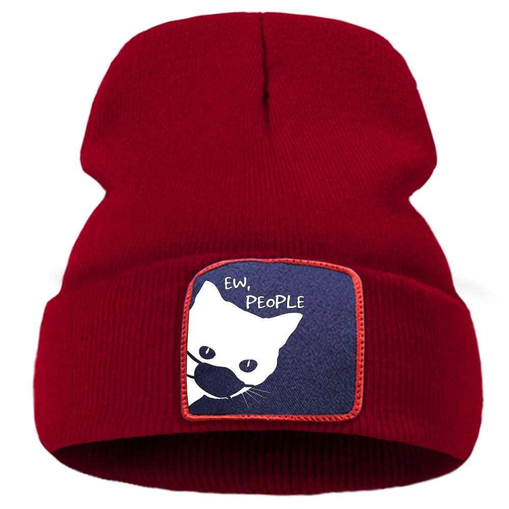 The Cat Print Beanie combines style and warmth, with a comfortable fit to keep you warm during chilly days