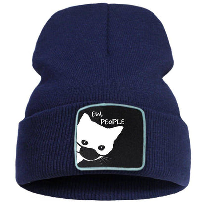 Show off your love for cats in style with this adorable Cat Print Beanie, ideal for casual wear and outdoor activities