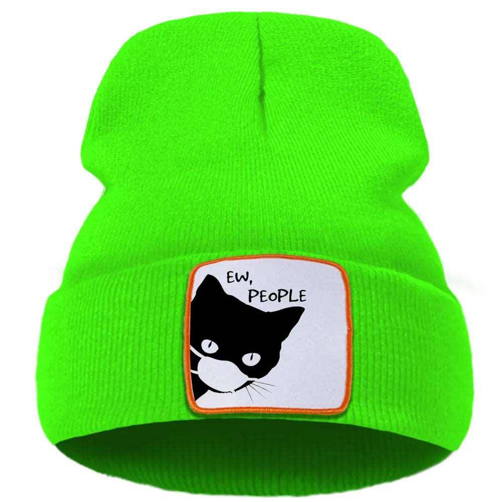 Ideal for cat lovers, the Cat Print Beanie brings a playful, charming touch to any casual outfit